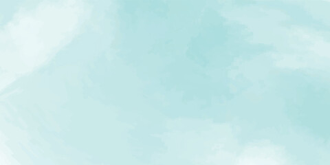 Abstract blue watercolor art hand paint on white paper background