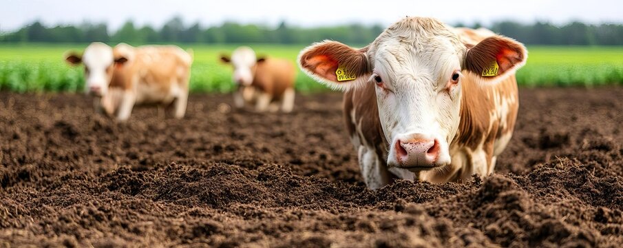Soil enriched by animal manure in a mixed farming system, showcasing nutrient recycling
