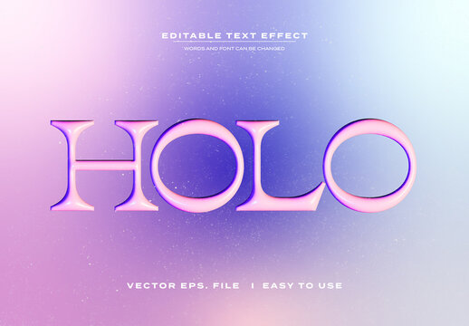 Ballon Holographic Text Effect