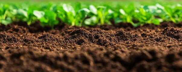 Fototapeta premium Soil enriched with green manure in an agroecological farming system