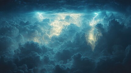 Obraz premium Picture of a sky with clouds and lightning