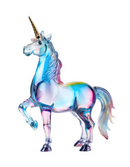 A glass unicorn figurine