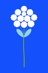 Beautiful Achillea flower vector art illustration