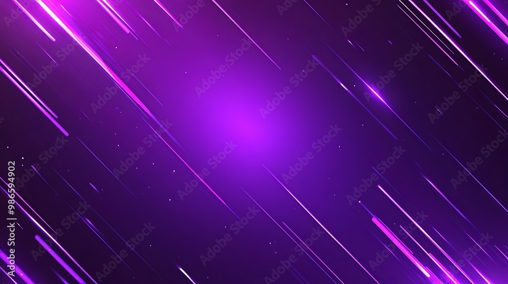 Poster Abstract background with diagonal lines of light on a purple background.