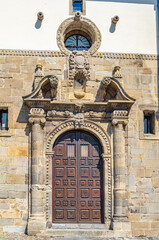 Architectural detail of the Revillagigedo Palace in Gijon, Asturias, Spain