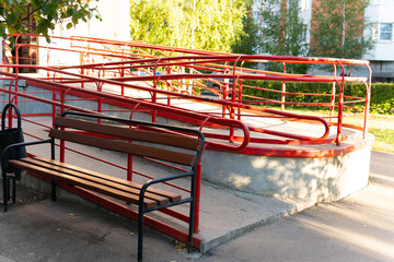 concrete architecture entrance access building disability slope disabled wheelchair outdoor ramp care