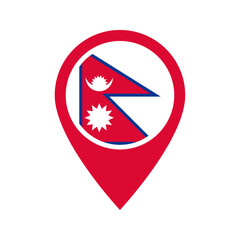 Nepal flag location icon