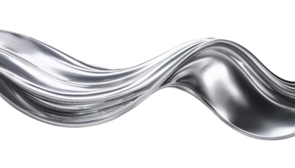 Abstract silver wave flow
