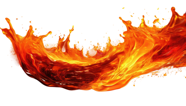 Orange and yellow liquid splash