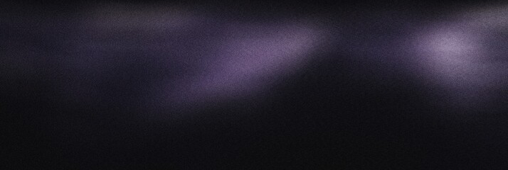 Obraz premium Grainy noisy poster background, deep aubergine and muted gray color wave, black backdrop, noise texture effect