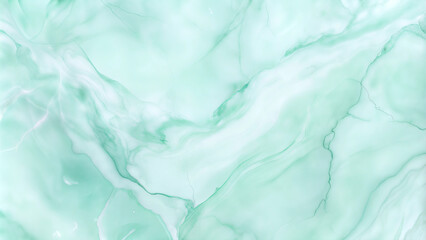Obraz premium Mint Green Marble Texture, Abstract Fluid Pattern with Copy Space