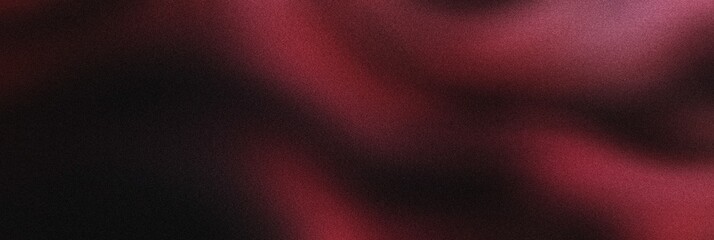 Grainy noisy poster background, deep maroon and muted teal color wave, black backdrop, noise texture effect