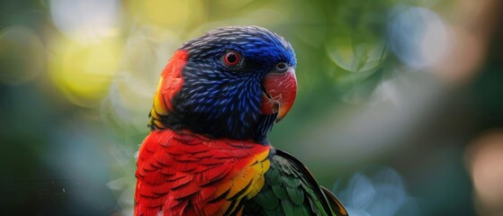 Nature wildlife image of bird standing on tree branch. Symbol of the wonders of the avian world.