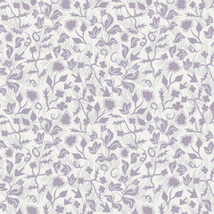 Wildflower Whimsy seamless vector pattern.