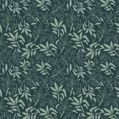 Tropical Plants seamless vector pattern.