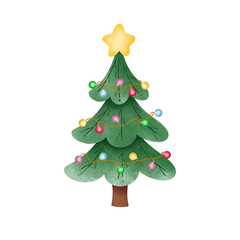  Decorated Christmas Tree Illustration - Holiday Spirit