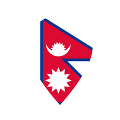 Nepal flag location icon