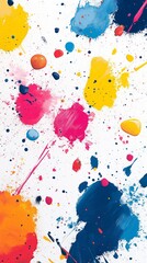 Modern Art Inspired Design Featuring Colorful Paint Splats for Creative Projects