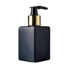 Obraz premium Black pump bottle with gold top