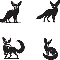fennec fox silhouette