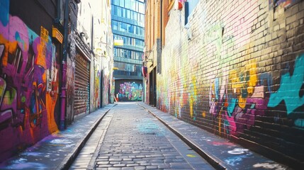 Fototapeta premium Colorful Graffiti Alleyway