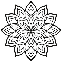 Mandala for coloring on white background