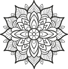 Mandala for coloring on white background