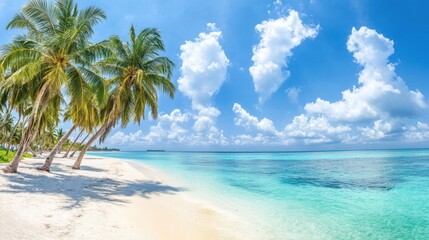 Tropical Paradise Beach Scene