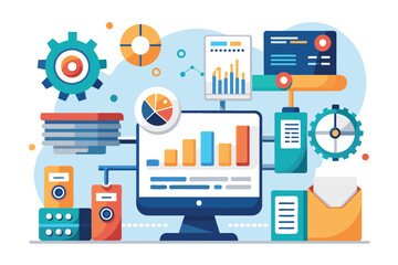 Automated tools create detailed statistical reports from a flat database, enhancing data analysis and visualization, Automated statistical reports from flat database analysis.
