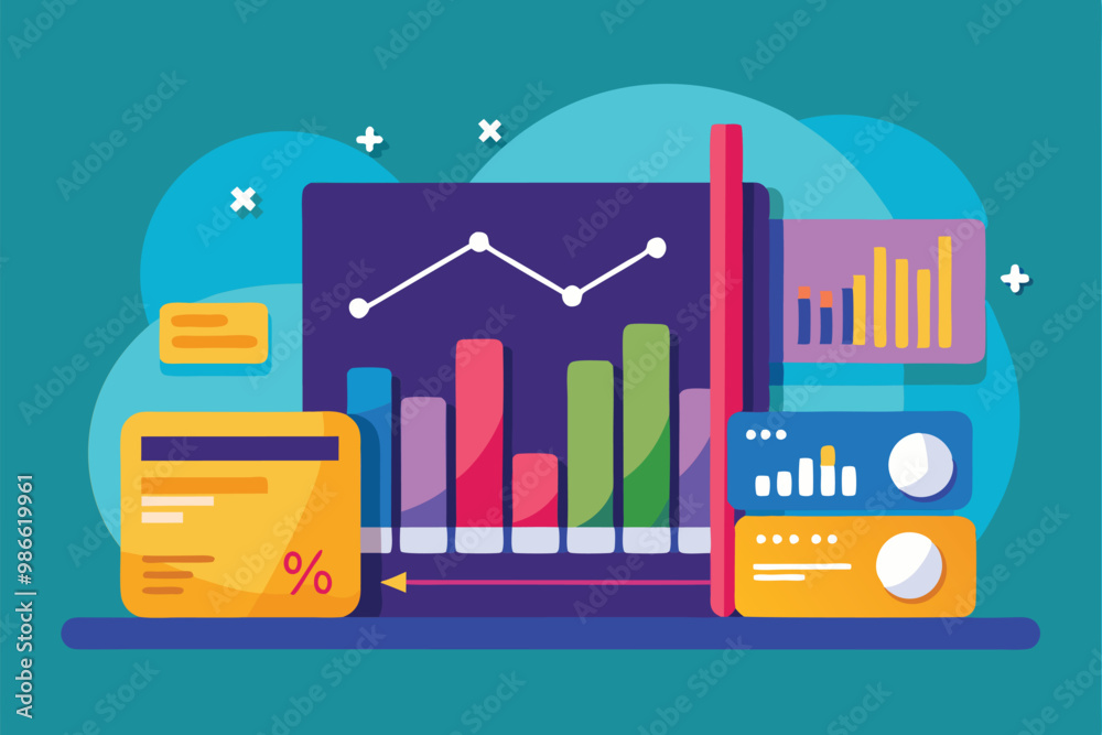 Poster data analysis results show a consistent increase in bank credit card usage over time through various