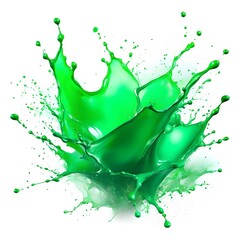 beautiful green paint splash creating a striking effect