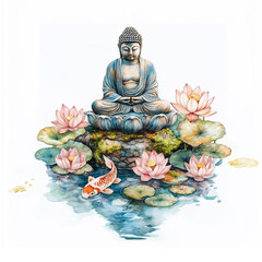 Meditating Budha statue 