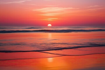 Fototapeta premium Ethereal Coral Sunset Glow with Stunning Spectrum and Warmth Display