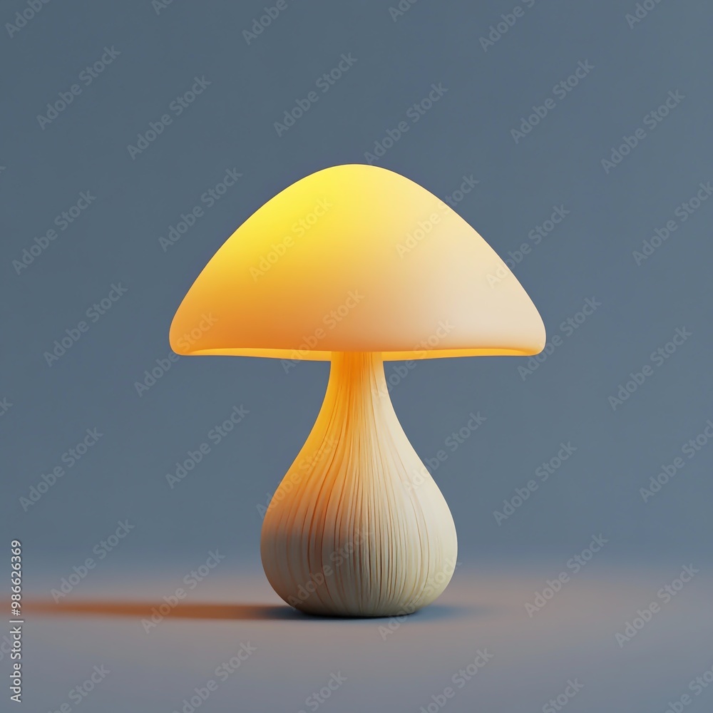 Poster 3D Lamp Icon: Essential Lighting for Home Illustration Logo