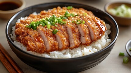Japanese pork cutlet and rice