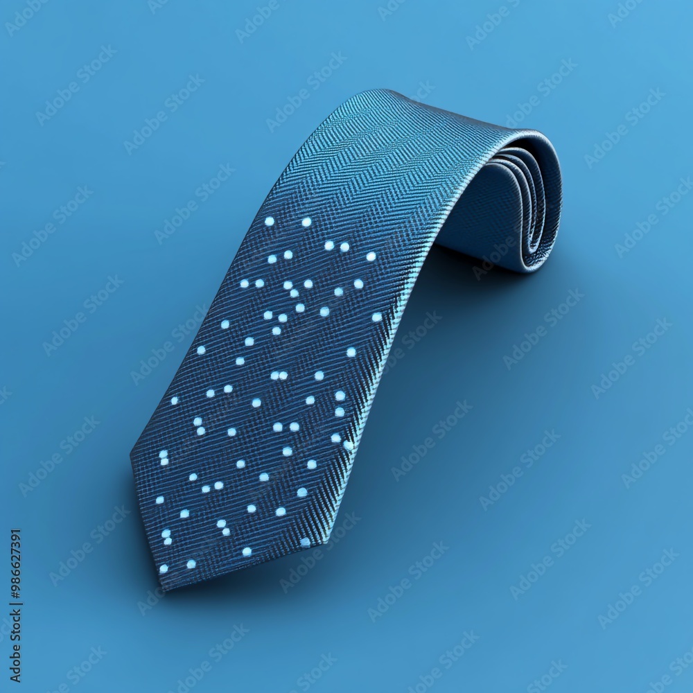 Wall mural 3D Tie Icon: Stylish Men's Neckwear Illustration Logo