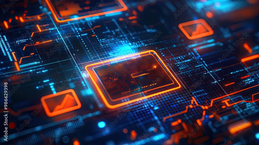 Poster close-up of a digital wallet icon on a virtual screen, with data nodes symbolizing the security and 