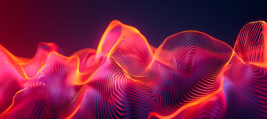 Fototapeta premium Unique Abstract Art creation where 3D wireframe shapes emerge from a sea of 2D brushstrokes symbolizing the emergence of ideas from the subconscious mind capturing the moment of inspiration