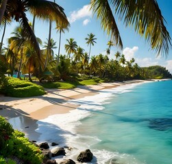 Scenic Beach Landscape with Stunning Ocean View