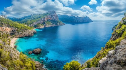 Mallorca's scenic bay and azure waters