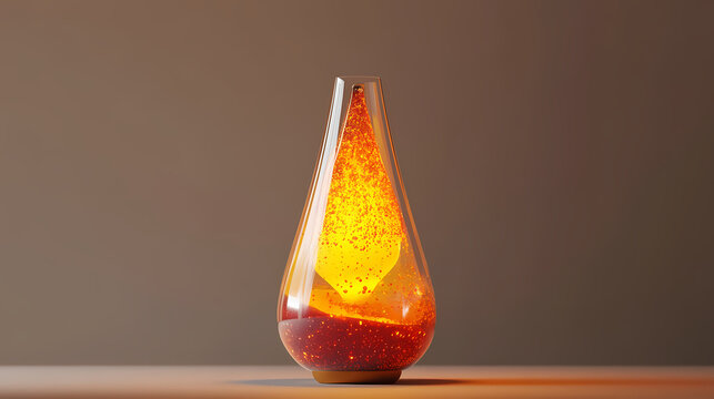Lava lamp, table lamp, isolated on white background, room lamp, 3d illustration, cg render. Lava Lamp. Illustration