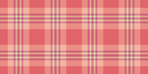 Easter textile check background, group fabric seamless texture. Back plaid vector tartan pattern in red and light colors.