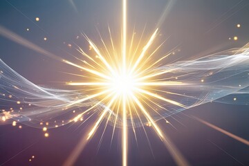 Radiant Light Effects with Shimmering Overlays and Glowing Beams