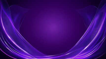 Fototapeta premium Abstract purple background with glowing light waves.
