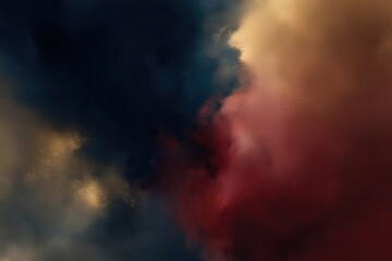 Obraz premium Enchanting Abstract Design with Mysterious Soft Gradient Background in Indigo Crimson and Gold