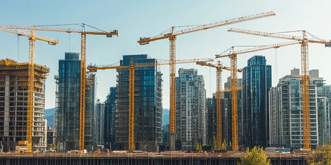 Chantier dans une grande ville