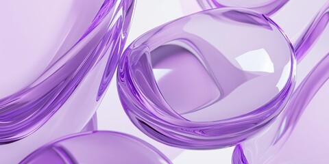 A close up of a purple object with a shiny, reflective surface. The object is surrounded by other purple objects, creating a sense of depth and dimension. Scene is one of elegance and sophistication