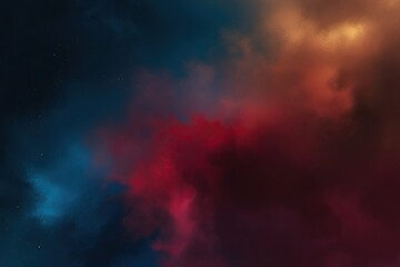 Enchanting Abstract Design with Mysterious Soft Gradient Background in Indigo Crimson and Gold