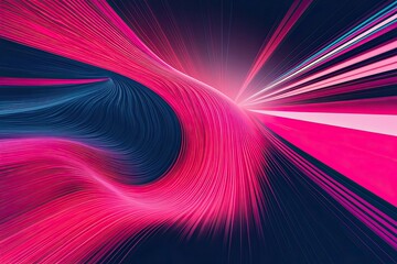 Dynamic Spectrum: Vibrant Pink and Navy Gradient Flow with 70s and 80s Retro Vibes for Musical Event Promotion