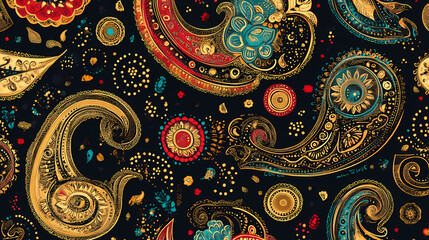 Ornamenatl paisley seamless pattern, texture effect. indian ornament. Paisley. Illustration